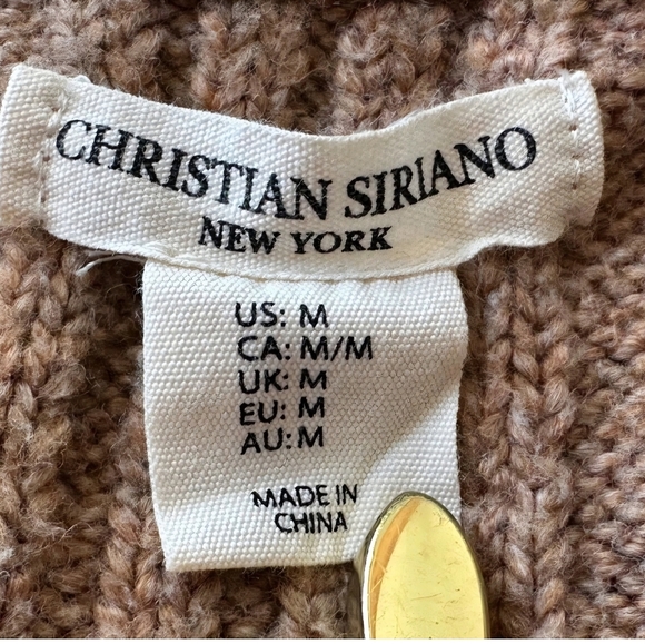 Christian Siriano Tan Women's Cardigan Size M - Picture 4 of 9